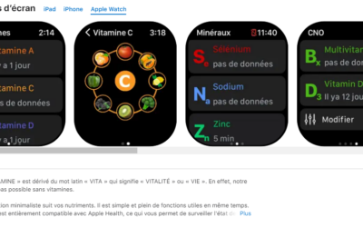 Apple Health et l’appli « Vitamine suivi & planification » le combo parfait santé et Geek