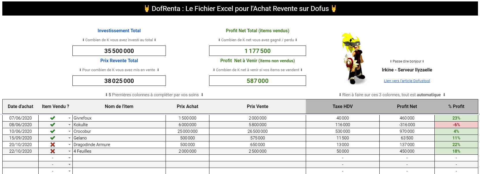 achat_revente_excel_dofus