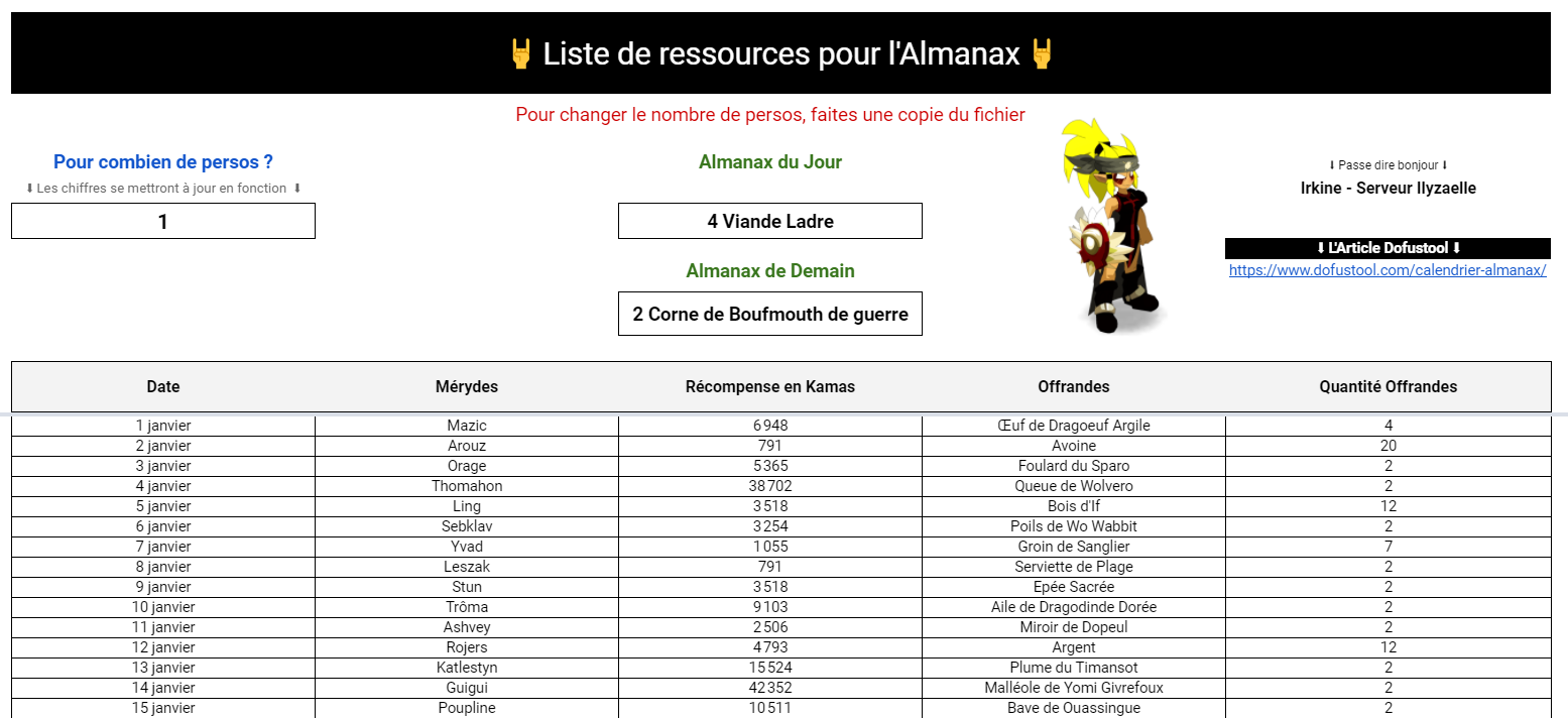 almanax_excel_dofustool1 almanax_excel_dofustool1